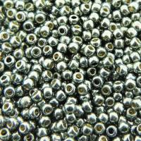Seed Beads Round Size 11/0 28GM PermaFinish Glvnzd Blue Slate