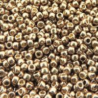 Seed Beads Round Size 11/0 28GM PermaFinish Galvanized Almond