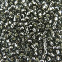 Seed Beads Round Size 11/0 28GM Silver Lined Gray