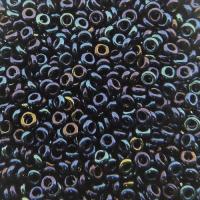 Demi Round Seed Beads Size 8/0 8.5GM Metallic Navy Blue Iris