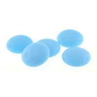 Czech Glass Cabochon 18mm Round Blue Turquoise