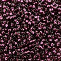 Seed Beads Round Size 11/0 28GM Silver Lined Raspberry