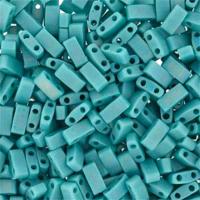 Miyuki Half Tila Beads 2.3 x 5mm 7.8GM Opq Turquoise AB