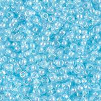 Miyuki Round Seed Beads Size 11/0 Lined Sky Blue AB 24GM