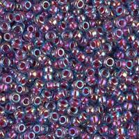 Miyuki Round Seed Beads Size 11/0 Hot Pink Lined Aqua AB 24GM