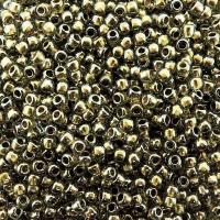 Seed Beads Round Size 11/0 28GM Gold Lined Black Diamond