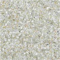 Miyuki Round Seed Beads Size 11/0 Silver Lined Crystal 24GM